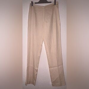 Elegant Cream Norma Kamali Women's Wool Pants